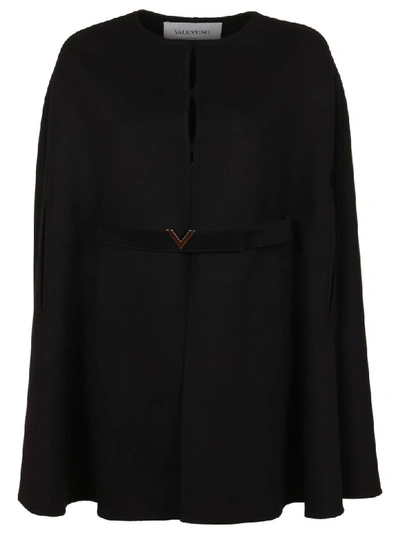 Shop Valentino Fodera: Viscosa 100% Esterno: Lana Vergine 95%, Cashmere 5% In No Nero