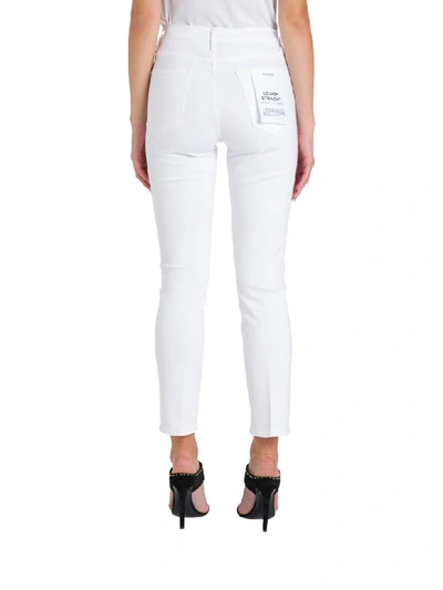Shop Frame Skinny Cropped Jeans In Bianco