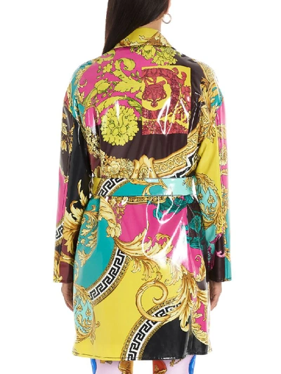 Shop Versace Barocco Voyage Dress In Multicolor