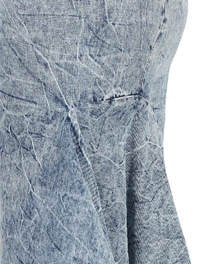 Shop Balenciaga Side Godet Skirt In Crinkle Wash