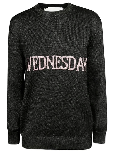 Shop Alberta Ferretti Wednesday Sweater In Black