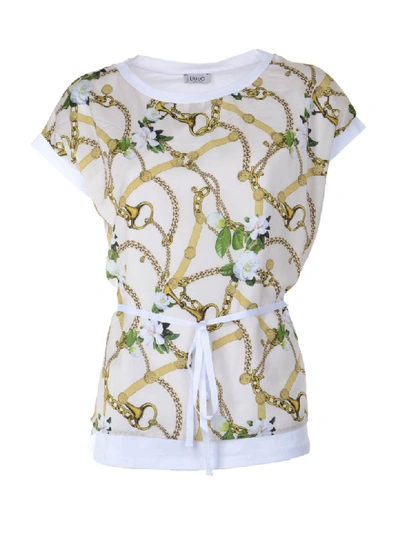 Shop Liu •jo Liu-jo T-shirt In Bianco