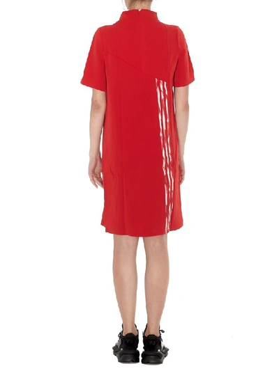 Shop Adidas Originals Logo Dress In Red