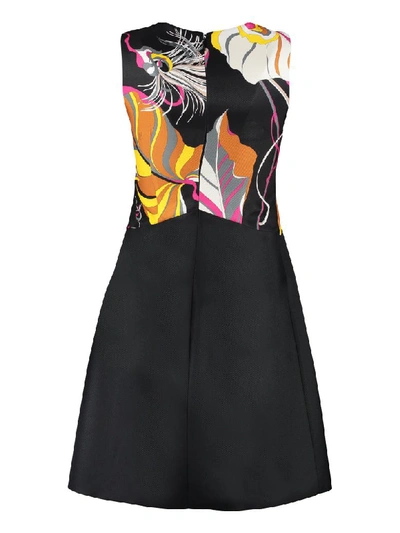 Shop Emilio Pucci Patterned Print Mini Dress In Black