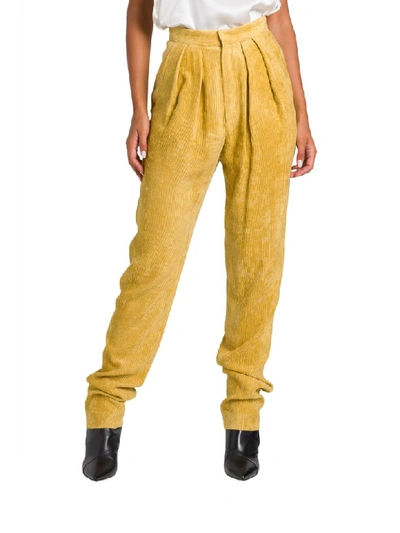 Shop Isabel Marant Fany Trousers In Giallo