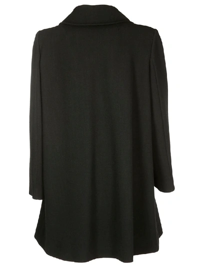Shop Dolce & Gabbana Double Waisted Coat In Black