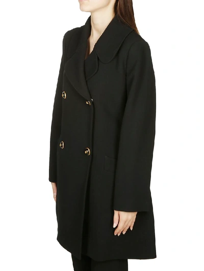 Shop Dolce & Gabbana Double Waisted Coat In Black