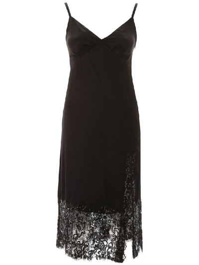 Shop Michael Michael Kors Slip Dress With Sequins In Black (black)