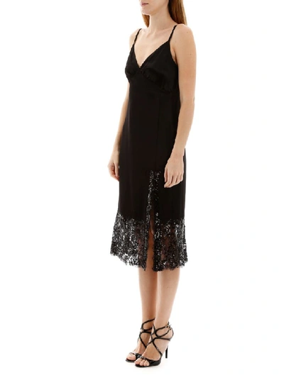 Shop Michael Michael Kors Slip Dress With Sequins In Black (black)