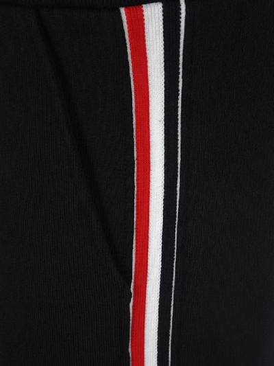 Thom Browne Rwb Stripe-detail Drawstring Track Pants In Navy