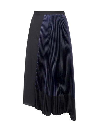 Shop Marni Skirt In Light Navy Black