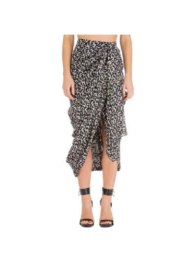 Shop Isabel Marant Double Question Mark Maxi Skirt In Nero