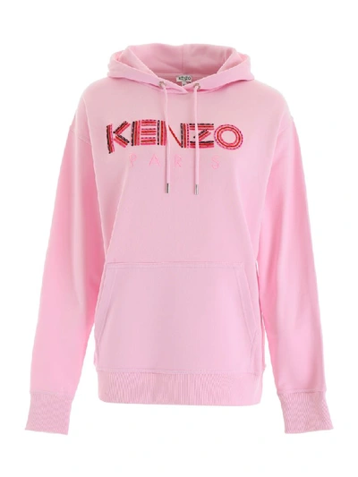 Shop Kenzo Logo Hoodie In Rose Pastel (pink)