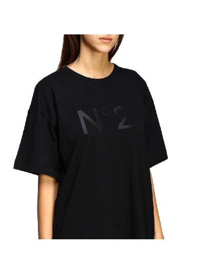 Shop N°21 N° 21 T-shirt N &deg; 21 Over T-shirt With Logo Print In Black