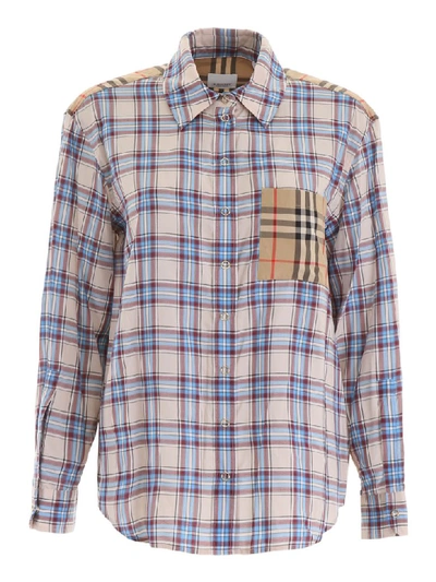 Shop Burberry Payton Shirt In Pale Blue (light Blue)