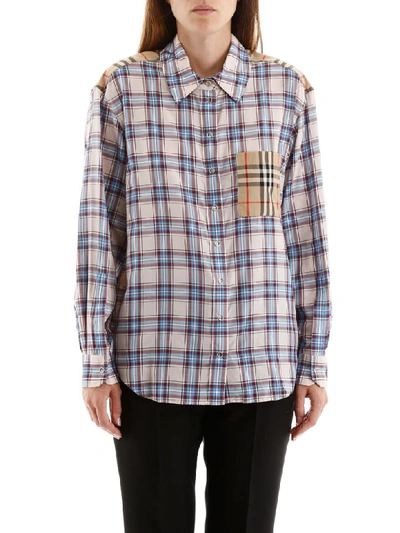 Shop Burberry Payton Shirt In Pale Blue (light Blue)