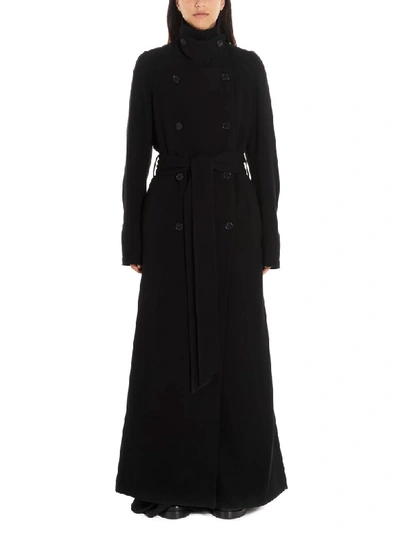 Shop Ann Demeulemeester Coat In Black