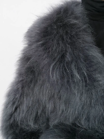Shop Prada Fur Jacket In Ardesia