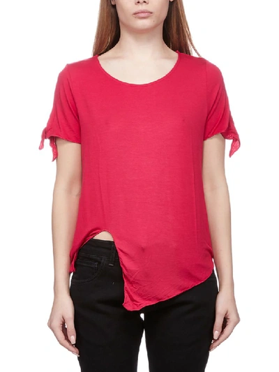 Shop Majestic Knot Detail T-shirt In Ciclamino