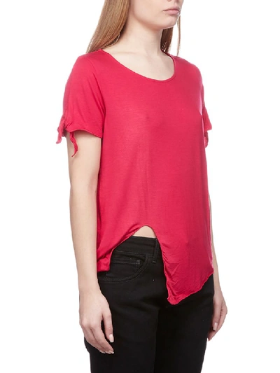 Shop Majestic Knot Detail T-shirt In Ciclamino