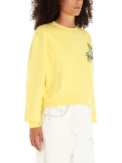 Shop Off-white Racing Sweatshirt In Giallo