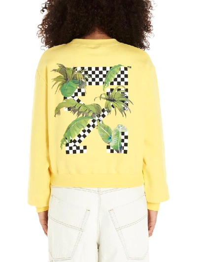 Shop Off-white Racing Sweatshirt In Giallo