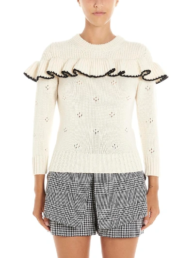 Shop Alexander Mcqueen Sweater In White