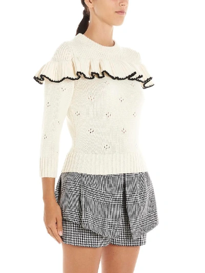 Shop Alexander Mcqueen Sweater In White