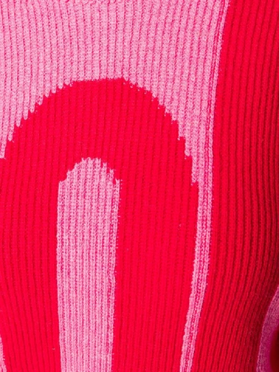 Colville Logo-intarsia Wool Sweater In Pink Red