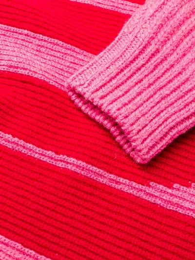Colville Logo-intarsia Wool Sweater In Pink Red