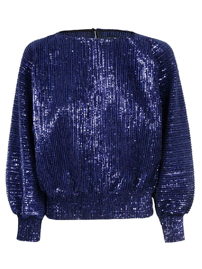 Rta Sequin Embellished Blouse In Blue