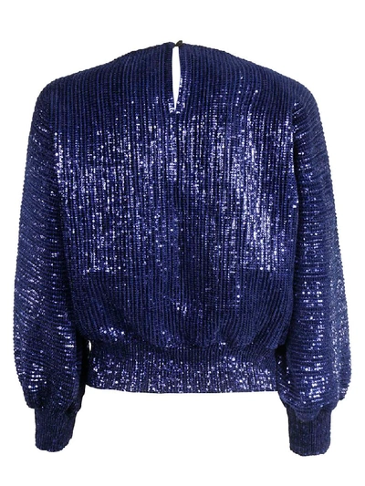 Rta Sequin Embellished Blouse In Blue
