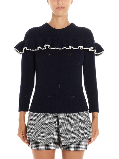 Shop Alexander Mcqueen Sweater In Blue