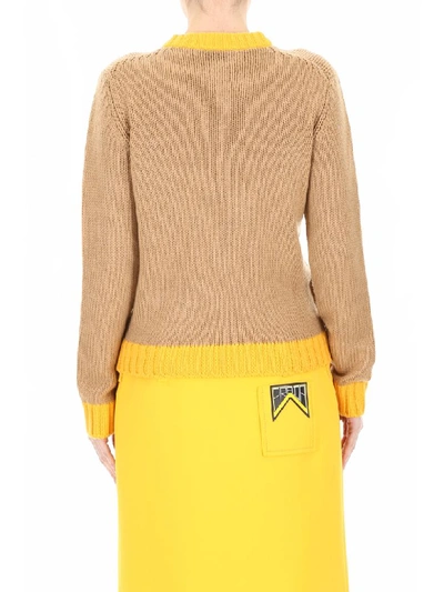 Shop Prada Cashmere Pullover In Cammello Giallo (beige)