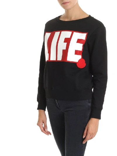 Shop Moncler - Life Sweatshirt In Black