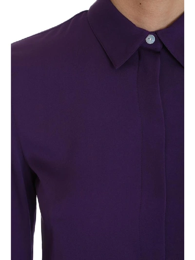 Shop Theory Shirt In Viola Silk