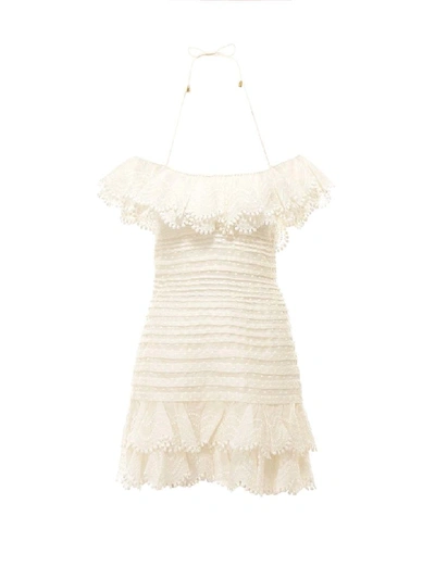 Shop Zimmermann Dress In Beige