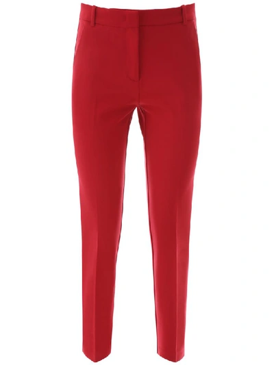Shop Pinko Full Milano Trousers In Red (red)