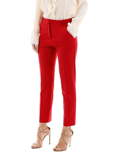 Shop Pinko Full Milano Trousers In Red (red)