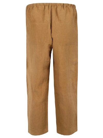 Shop A Punto B Cropped Length Drawstring Trousers In Brown