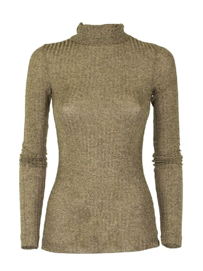 Shop Dondup Lurex Sweater In Bronze