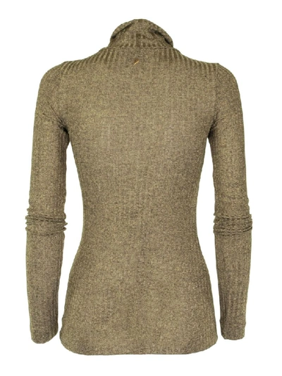 Shop Dondup Lurex Sweater In Bronze