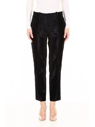 Shop Jil Sander Emilio Trousers In Dark Blue (blue)