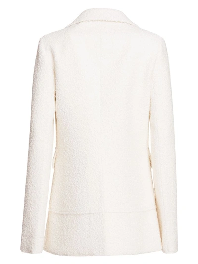 Shop Bottega Veneta Bouclé Jacket In Bianco