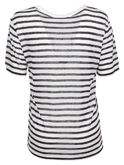 Shop Alexander Wang Striped T-shirt In Ink And Ivory