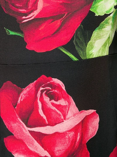Shop Dolce & Gabbana Dress In A Rose Fdo Nero