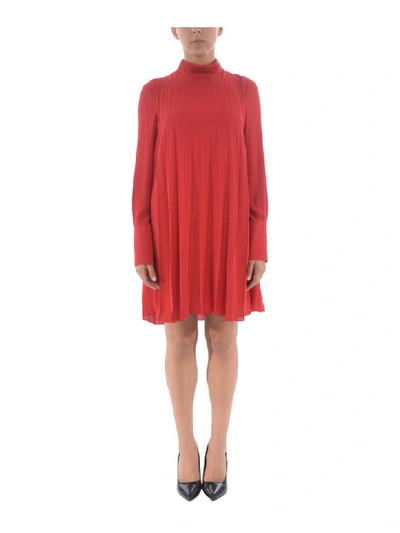 Shop Dondup Dress In Rosso