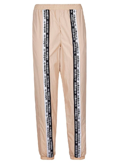 Shop Adidas Originals Logo Print Track Pants In Rosa