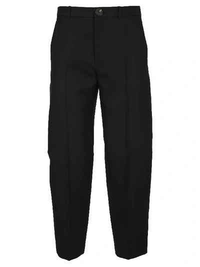 Shop Balenciaga Classic Cropped Pants In Black