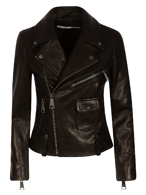 Victoria Victoria Beckham Kelly Biker Jacket In Black | ModeSens